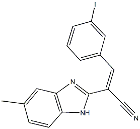 3-(3-iodophenyl)-2-(5-methyl-1H-benzimidazol-2-yl)acrylonitrile,354988-65-1,结构式