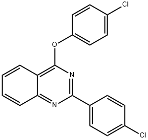 4-(4-chlorophenoxy)-2-(4-chlorophenyl)quinazoline 结构式