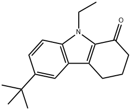 6-tert-butyl-9-ethyl-2,3,4,9-tetrahydro-1H-carbazol-1-one 化学構造式