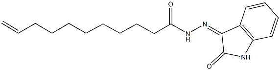 N'-(2-oxo-1,2-dihydro-3H-indol-3-ylidene)-10-undecenohydrazide Structure