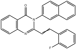2-[2-(2-fluorophenyl)vinyl]-3-(2-naphthyl)-4(3H)-quinazolinone Struktur