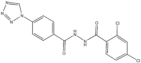 N'-(2,4-dichlorobenzoyl)-4-(1H-tetraazol-1-yl)benzohydrazide Struktur