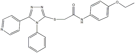 N-(4-ethoxyphenyl)-2-{[4-phenyl-5-(4-pyridinyl)-4H-1,2,4-triazol-3-yl]sulfanyl}acetamide,354995-10-1,结构式