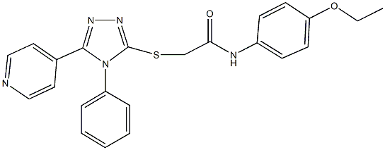 354995-10-1 N-(4-ethoxyphenyl)-2-{[4-phenyl-5-(4-pyridinyl)-4H-1,2,4-triazol-3-yl]sulfanyl}acetamide