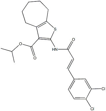 354995-40-7 isopropyl 2-{[3-(3,4-dichlorophenyl)acryloyl]amino}-5,6,7,8-tetrahydro-4H-cyclohepta[b]thiophene-3-carboxylate