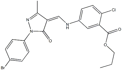 propyl 5-({[1-(4-bromophenyl)-3-methyl-5-oxo-1,5-dihydro-4H-pyrazol-4-ylidene]methyl}amino)-2-chlorobenzoate|