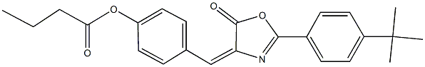 4-[(2-(4-tert-butylphenyl)-5-oxo-1,3-oxazol-4(5H)-ylidene)methyl]phenyl butyrate,354995-52-1,结构式