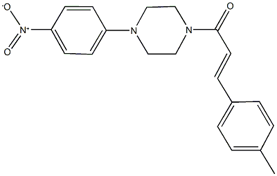 1-{4-nitrophenyl}-4-[3-(4-methylphenyl)acryloyl]piperazine Struktur