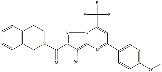 354996-34-2 2-{[3-bromo-5-(4-methoxyphenyl)-7-(trifluoromethyl)pyrazolo[1,5-a]pyrimidin-2-yl]carbonyl}-1,2,3,4-tetrahydroisoquinoline