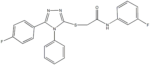 N-(3-fluorophenyl)-2-{[5-(4-fluorophenyl)-4-phenyl-4H-1,2,4-triazol-3-yl]sulfanyl}acetamide,354996-97-7,结构式