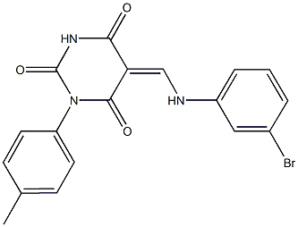 5-[(3-bromoanilino)methylene]-1-(4-methylphenyl)-2,4,6(1H,3H,5H)-pyrimidinetrione Structure