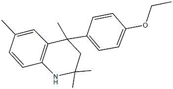 4-(4-ethoxyphenyl)-2,2,4,6-tetramethyl-1,2,3,4-tetrahydroquinoline 化学構造式