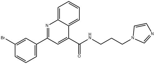 2-(3-bromophenyl)-N-[3-(1H-imidazol-1-yl)propyl]-4-quinolinecarboxamide,354997-26-5,结构式