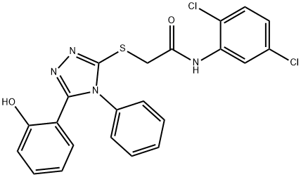 N-(2,5-dichlorophenyl)-2-{[5-(2-hydroxyphenyl)-4-phenyl-4H-1,2,4-triazol-3-yl]sulfanyl}acetamide,354997-31-2,结构式