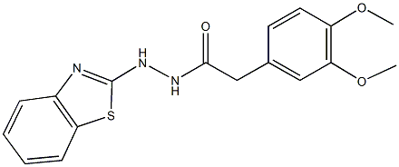 N'-(1,3-benzothiazol-2-yl)-2-(3,4-dimethoxyphenyl)acetohydrazide Struktur