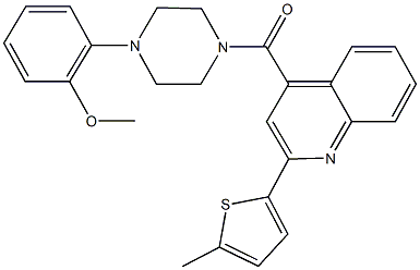 4-{[4-(2-methoxyphenyl)-1-piperazinyl]carbonyl}-2-(5-methyl-2-thienyl)quinoline 结构式