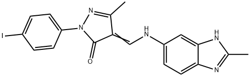 354997-65-2 2-(4-iodophenyl)-5-methyl-4-{[(2-methyl-1H-benzimidazol-6-yl)amino]methylene}-2,4-dihydro-3H-pyrazol-3-one