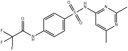 N-(4-{[(2,6-dimethyl-4-pyrimidinyl)amino]sulfonyl}phenyl)-2,2,2-trifluoroacetamide Structure