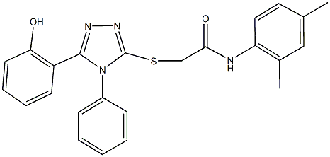 N-(2,4-dimethylphenyl)-2-{[5-(2-hydroxyphenyl)-4-phenyl-4H-1,2,4-triazol-3-yl]sulfanyl}acetamide Struktur