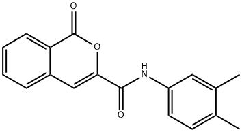 N-(3,4-dimethylphenyl)-1-oxo-1H-isochromene-3-carboxamide Structure