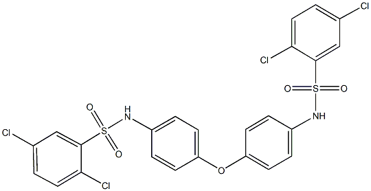 2,5-dichloro-N-[4-(4-{[(2,5-dichlorophenyl)sulfonyl]amino}phenoxy)phenyl]benzenesulfonamide Structure