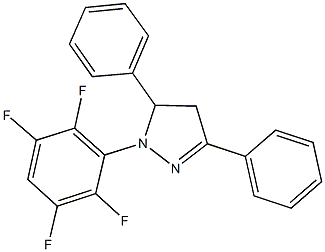 3,5-diphenyl-1-(2,3,5,6-tetrafluorophenyl)-4,5-dihydro-1H-pyrazole Structure