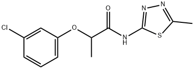 2-(3-chlorophenoxy)-N-(5-methyl-1,3,4-thiadiazol-2-yl)propanamide Structure