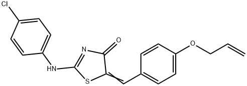 5-[4-(allyloxy)benzylidene]-2-[(4-chlorophenyl)imino]-1,3-thiazolidin-4-one,355000-30-5,结构式