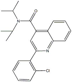 2-(2-chlorophenyl)-N,N-diisopropyl-4-quinolinecarboxamide,355000-42-9,结构式
