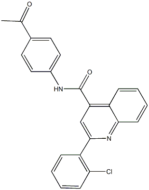 N-(4-acetylphenyl)-2-(2-chlorophenyl)-4-quinolinecarboxamide Structure