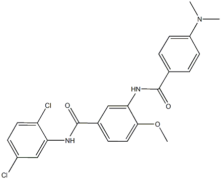 N-(2,5-dichlorophenyl)-3-{[4-(dimethylamino)benzoyl]amino}-4-methoxybenzamide Struktur