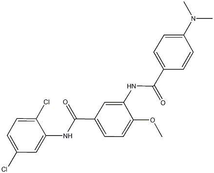 N-(2,5-dichlorophenyl)-3-{[4-(dimethylamino)benzoyl]amino}-4-methoxybenzamide Structure