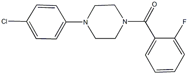 1-(4-chlorophenyl)-4-(2-fluorobenzoyl)piperazine 结构式