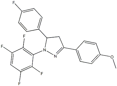 5-(4-fluorophenyl)-3-(4-methoxyphenyl)-1-(2,3,5,6-tetrafluorophenyl)-4,5-dihydro-1H-pyrazole Structure