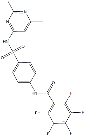 355001-31-9 N-(4-{[(2,6-dimethyl-4-pyrimidinyl)amino]sulfonyl}phenyl)-2,3,4,5,6-pentafluorobenzamide