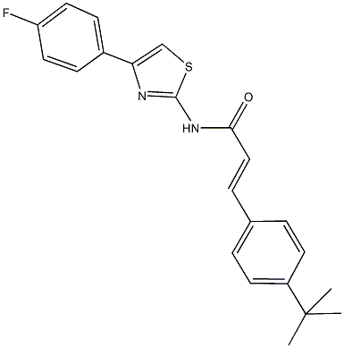 3-(4-tert-butylphenyl)-N-[4-(4-fluorophenyl)-1,3-thiazol-2-yl]acrylamide,355001-55-7,结构式