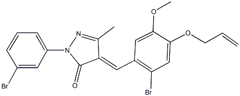 4-[4-(allyloxy)-2-bromo-5-methoxybenzylidene]-2-(3-bromophenyl)-5-methyl-2,4-dihydro-3H-pyrazol-3-one Struktur