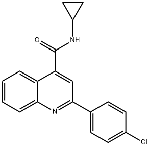 2-(4-chlorophenyl)-N-cyclopropyl-4-quinolinecarboxamide,355001-60-4,结构式