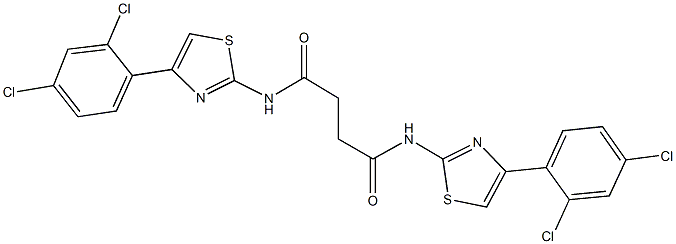 N~1~,N~4~-bis[4-(2,4-dichlorophenyl)-1,3-thiazol-2-yl]succinamide,355001-90-0,结构式