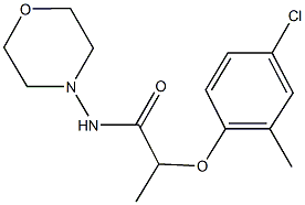 2-(4-chloro-2-methylphenoxy)-N-(4-morpholinyl)propanamide 化学構造式