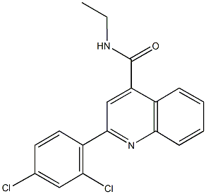 2-(2,4-dichlorophenyl)-N-ethyl-4-quinolinecarboxamide 化学構造式