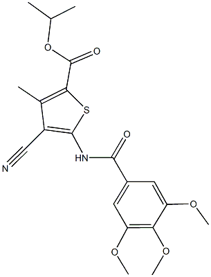 355002-39-0 isopropyl 4-cyano-3-methyl-5-[(3,4,5-trimethoxybenzoyl)amino]-2-thiophenecarboxylate