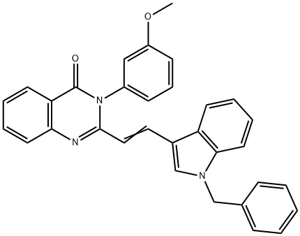 2-[2-(1-benzyl-1H-indol-3-yl)vinyl]-3-(3-methoxyphenyl)-4(3H)-quinazolinone,355003-41-7,结构式
