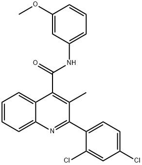 2-(2,4-dichlorophenyl)-N-(3-methoxyphenyl)-3-methyl-4-quinolinecarboxamide Struktur