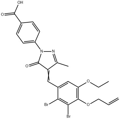 355003-69-9 4-{4-[4-(allyloxy)-2,3-dibromo-5-ethoxybenzylidene]-3-methyl-5-oxo-4,5-dihydro-1H-pyrazol-1-yl}benzoic acid