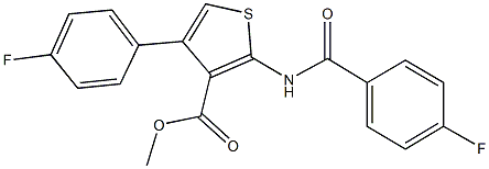 355003-86-0 methyl 2-[(4-fluorobenzoyl)amino]-4-(4-fluorophenyl)-3-thiophenecarboxylate