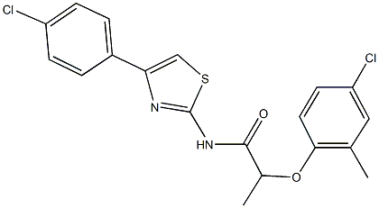 355003-98-4 2-(4-chloro-2-methylphenoxy)-N-[4-(4-chlorophenyl)-1,3-thiazol-2-yl]propanamide