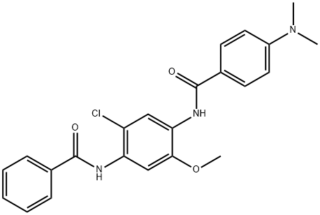 N-[4-(benzoylamino)-5-chloro-2-methoxyphenyl]-4-(dimethylamino)benzamide 结构式