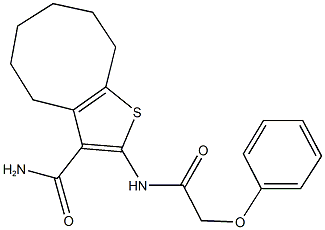 2-[(phenoxyacetyl)amino]-4,5,6,7,8,9-hexahydrocycloocta[b]thiophene-3-carboxamide|