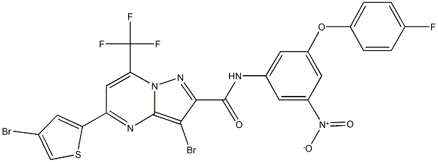 355132-98-8 3-bromo-5-(4-bromo-2-thienyl)-N-{3-(4-fluorophenoxy)-5-nitrophenyl}-7-(trifluoromethyl)pyrazolo[1,5-a]pyrimidine-2-carboxamide